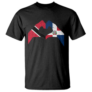 Trinidad and Tobago Dominican T Shirt Two Flags One Heart TS10 Black Print Your Wear