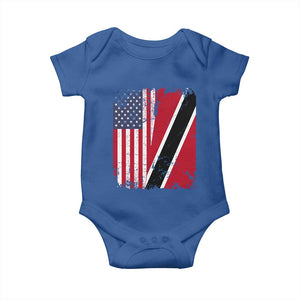 USA Trinidad and Tobago Baby Onesie Retro Vintage American Trini Pride Flag TS10 Royal Blue Print Your Wear