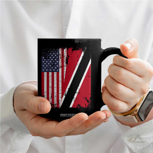 USA Trinidad and Tobago Coffee Mug Retro Vintage American Trini Pride Flag TS10 Print Your Wear