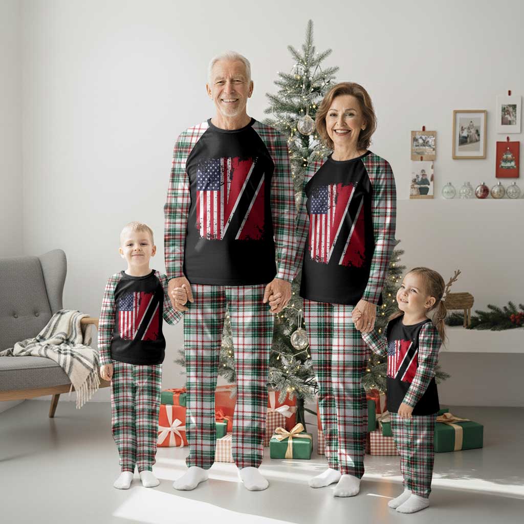 USA Trinidad and Tobago Plaid Pajama Set Retro Vintage American Trini Pride Flag TS10 Christmas Plaid Print Your Wear