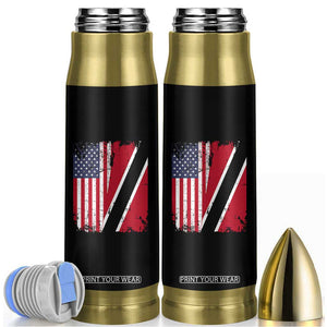 USA Trinidad and Tobago Bullet Tumbler Retro Vintage American Trini Pride Flag TS10 Black Print Your Wear