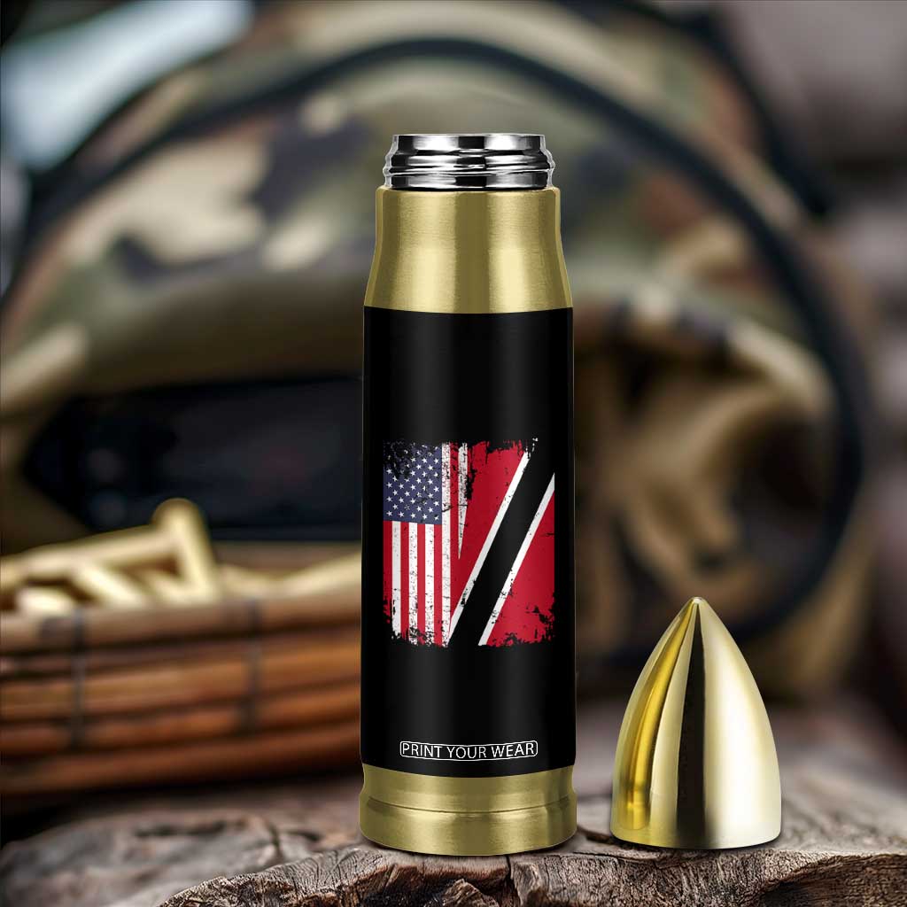 USA Trinidad and Tobago Bullet Tumbler Retro Vintage American Trini Pride Flag TS10 Print Your Wear