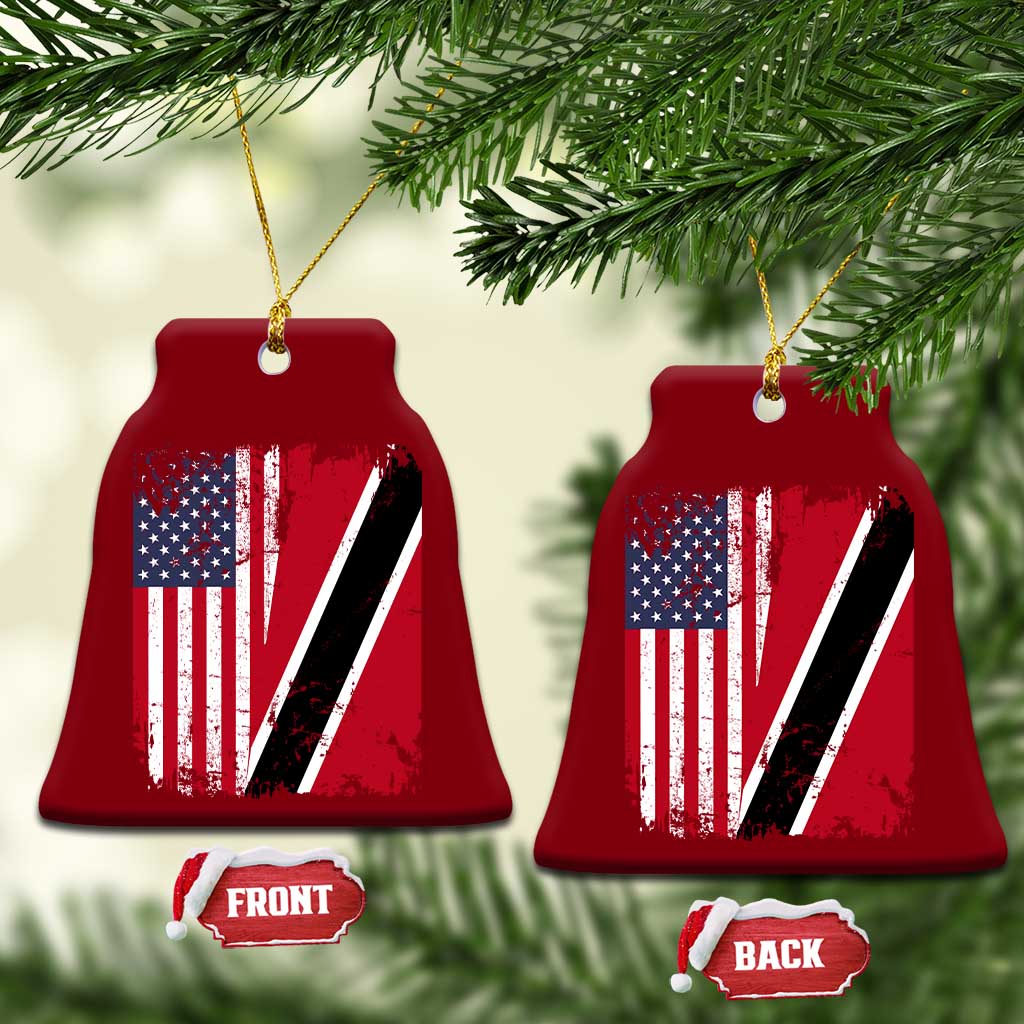 USA Trinidad and Tobago Ceramic Ornament Retro Vintage American Trini Pride Flag TS10 Print Your Wear