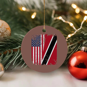 USA Trinidad and Tobago Ceramic Ornament Retro Vintage American Trini Pride Flag TS10 1pc Mocha Print Your Wear