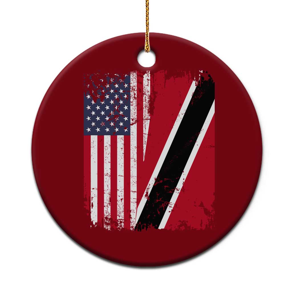 USA Trinidad and Tobago Ceramic Ornament Retro Vintage American Trini Pride Flag TS10 1pc Red Print Your Wear
