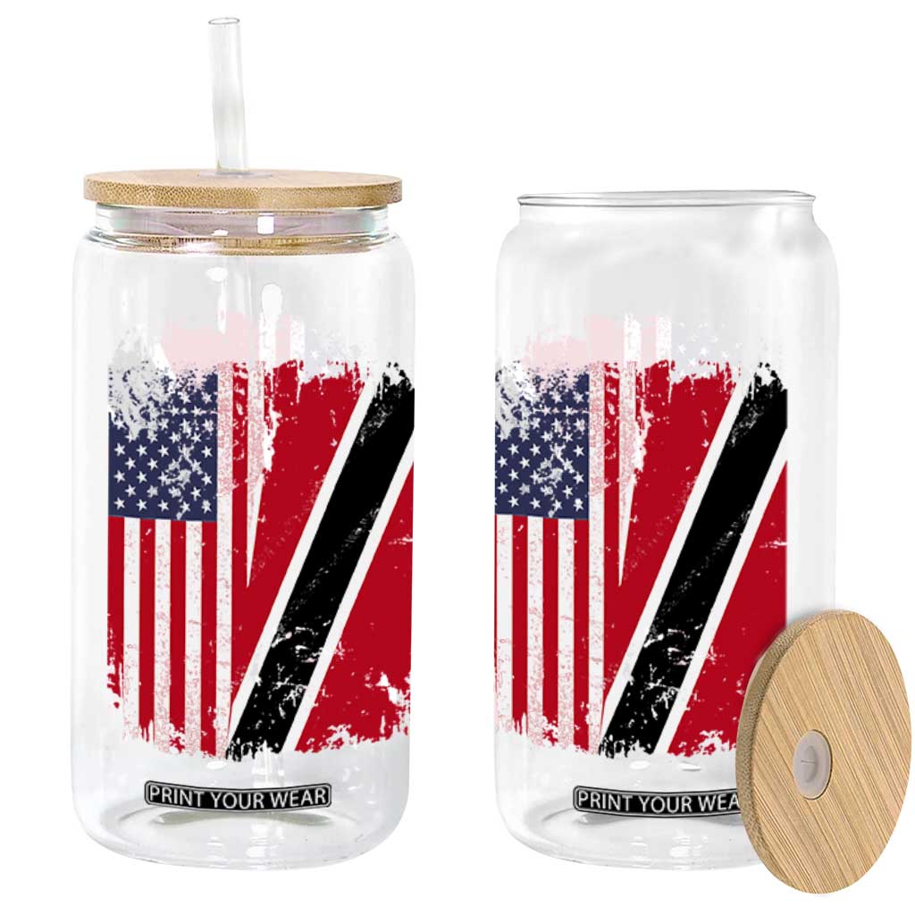 USA Trinidad and Tobago Glass Can Retro Vintage American Trini Pride Flag TS10 Print Your Wear