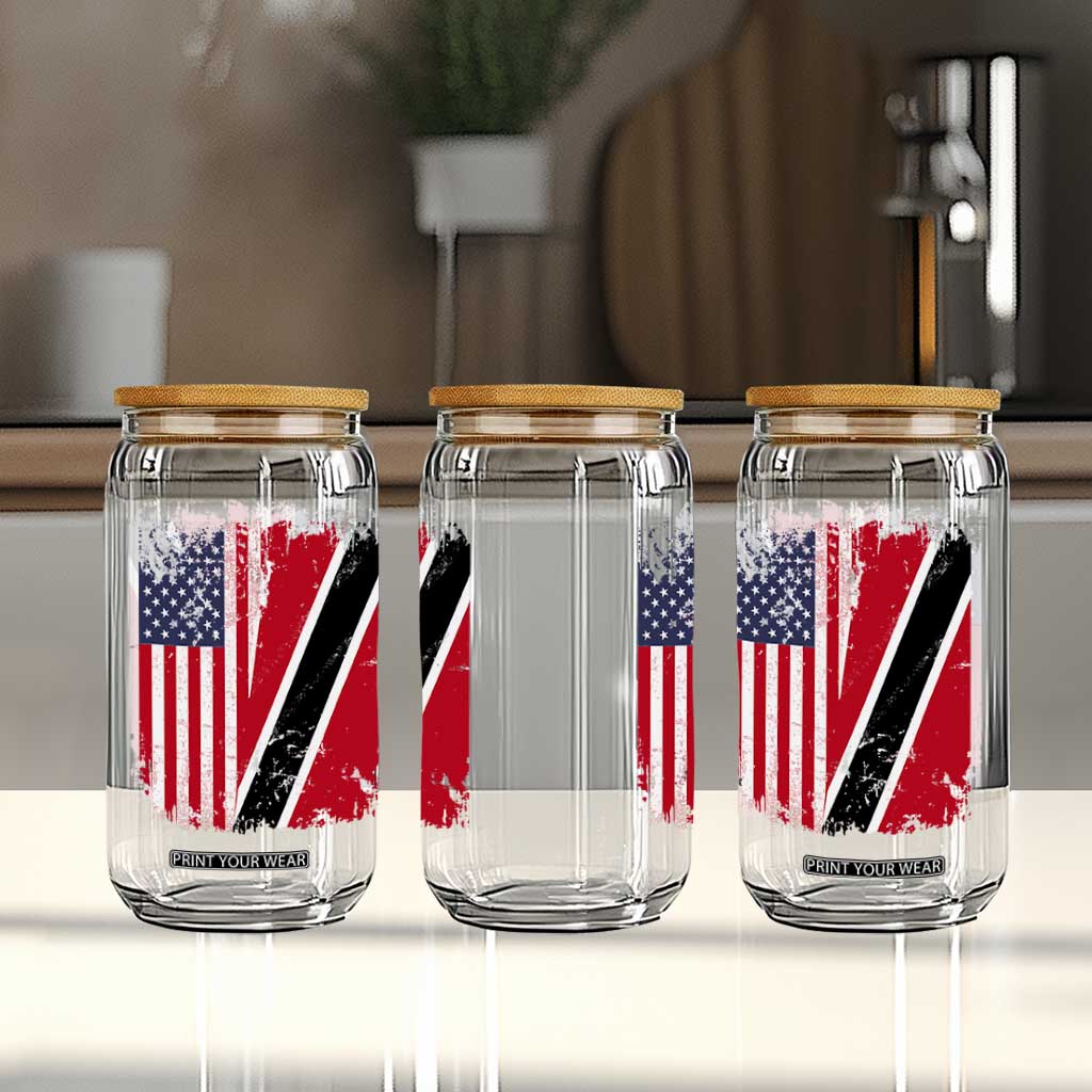 USA Trinidad and Tobago Glass Can Retro Vintage American Trini Pride Flag TS10 Print Your Wear