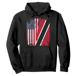 USA Trinidad and Tobago Hoodie Retro Vintage American Trini Pride Flag TS10 Black Print Your Wear