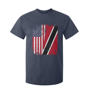 USA Trinidad and Tobago T Shirt For Kid Retro Vintage American Trini Pride Flag TS10 Navy Print Your Wear