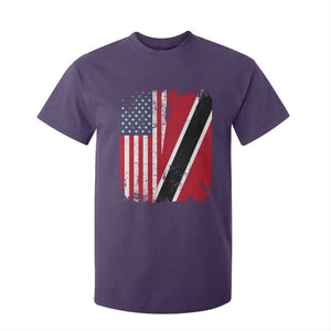 USA Trinidad and Tobago T Shirt For Kid Retro Vintage American Trini Pride Flag TS10 Purple Print Your Wear