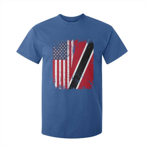 USA Trinidad and Tobago T Shirt For Kid Retro Vintage American Trini Pride Flag TS10 Royal Blue Print Your Wear