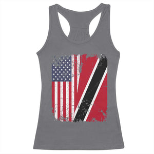 USA Trinidad and Tobago Racerback Tank Top Retro Vintage American Trini Pride Flag TS10 Charcoal Print Your Wear
