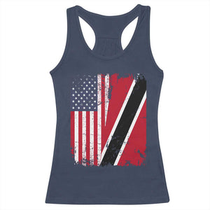 USA Trinidad and Tobago Racerback Tank Top Retro Vintage American Trini Pride Flag TS10 Navy Print Your Wear