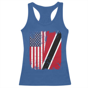USA Trinidad and Tobago Racerback Tank Top Retro Vintage American Trini Pride Flag TS10 Royal Blue Print Your Wear