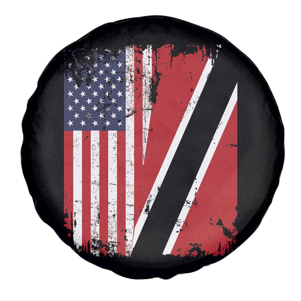 USA Trinidad and Tobago Spare Tire Cover Retro Vintage American Trini Pride Flag TS10 Print Your Wear