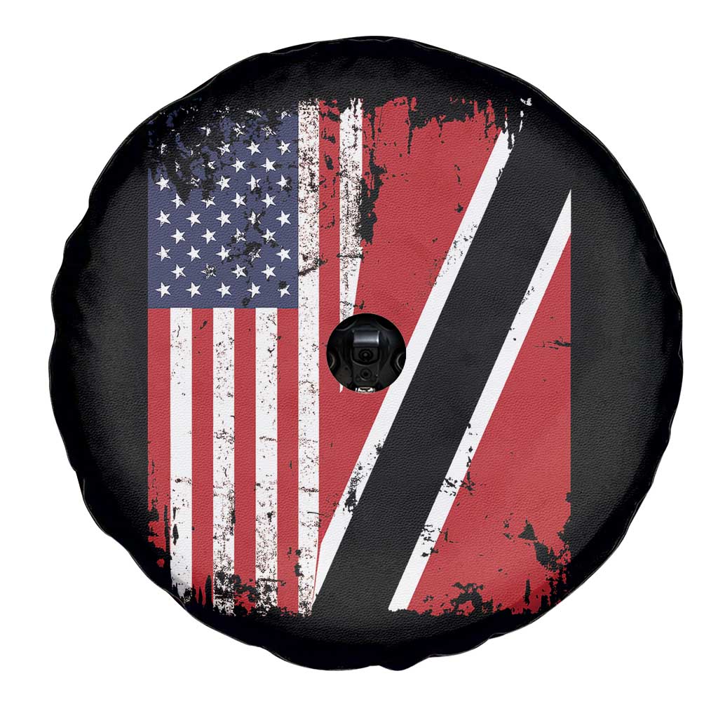 USA Trinidad and Tobago Spare Tire Cover Retro Vintage American Trini Pride Flag TS10 Print Your Wear
