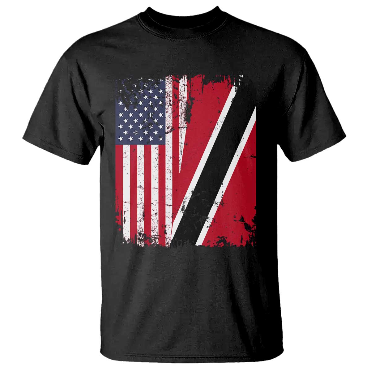USA Trinidad and Tobago T Shirt Retro Vintage American Trini Pride Flag TS10 Black Print Your Wear