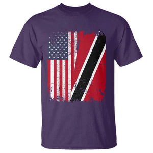 USA Trinidad and Tobago T Shirt Retro Vintage American Trini Pride Flag TS10 Purple Print Your Wear
