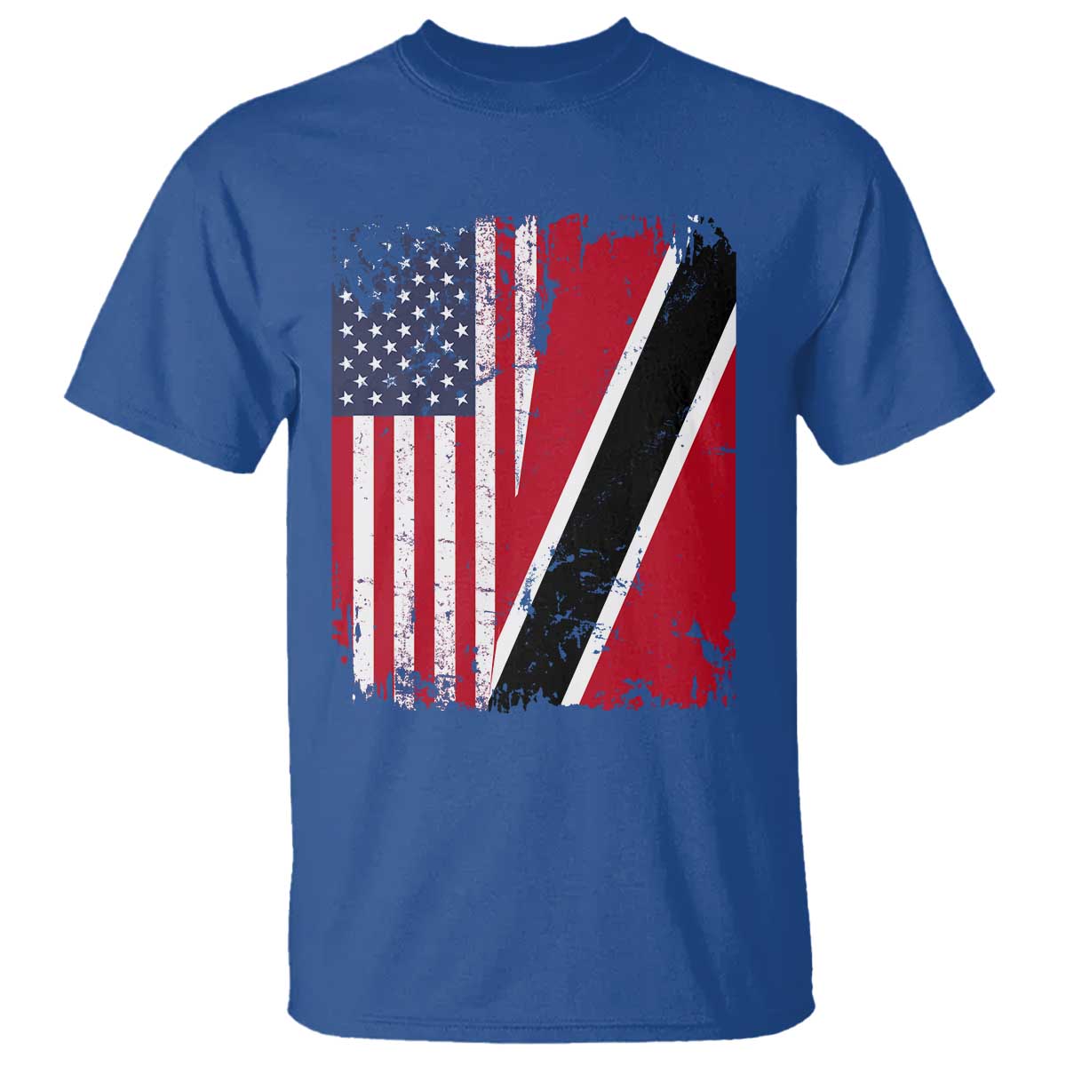 USA Trinidad and Tobago T Shirt Retro Vintage American Trini Pride Flag TS10 Royal Blue Print Your Wear