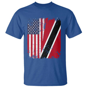 USA Trinidad and Tobago T Shirt Retro Vintage American Trini Pride Flag TS10 Royal Blue Print Your Wear