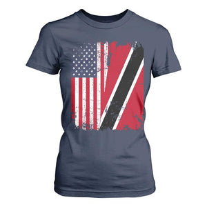 USA Trinidad and Tobago T Shirt For Women Retro Vintage American Trini Pride Flag TS10 Navy Print Your Wear