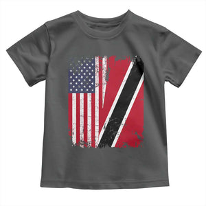 USA Trinidad and Tobago Toddler T Shirt Retro Vintage American Trini Pride Flag TS10 Dark Heather Print Your Wear
