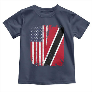 USA Trinidad and Tobago Toddler T Shirt Retro Vintage American Trini Pride Flag TS10 Navy Print Your Wear