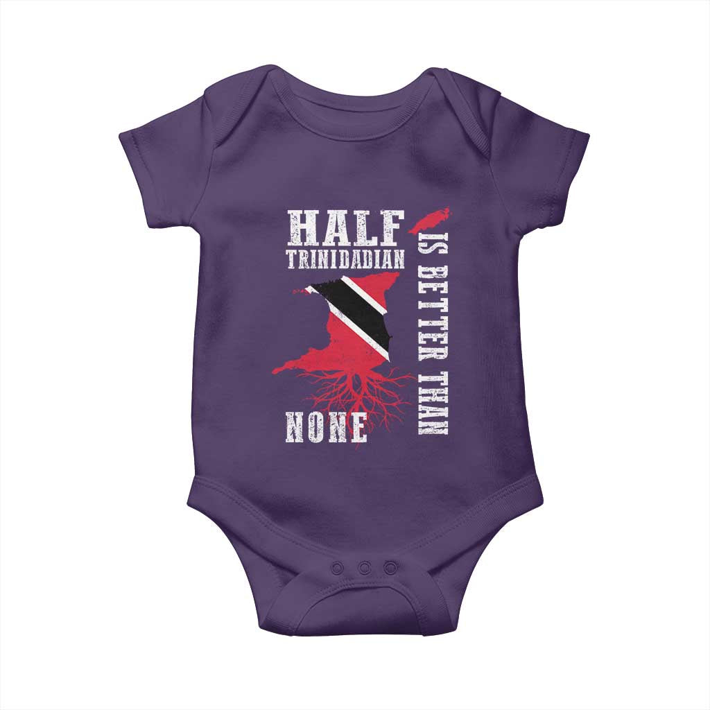 Half Trinidadian Baby Onesie Is Better Than None Trini Pride TS10 Purple Print Your Wear