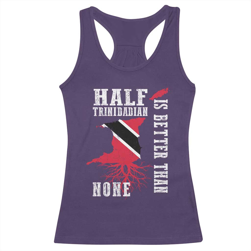 Half Trinidadian Racerback Tank Top Is Better Than None Trini Pride TS10 Purple Print Your Wear