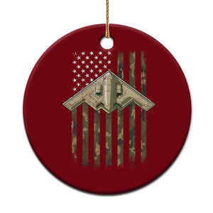 Retro Camo B2 Spirit Ceramic Ornament B-2 Bomber Stealth Aircraft Camouflage US Flag Patriotic TS10 1pc Red Print Your Wear