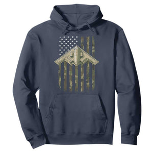 Retro Camo B2 Spirit Hoodie B-2 Bomber Stealth Aircraft Camouflage US Flag Patriotic TS10 Navy Print Your Wear