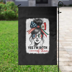 American Mexican Roots Garden Flag Messy Bun Mexico America Half American Flag TS10 Print Your Wear