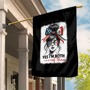 American Mexican Roots Garden Flag Messy Bun Mexico America Half American Flag TS10 Print Your Wear