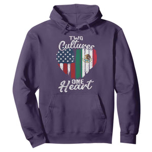 Mexican Roots Hoodie Mexican American Flag Two Cultures One Heart TS10 Purple Print Your Wear
