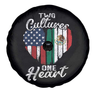 Mexican Roots Spare Tire Cover Mexican American Flag Two Cultures One Heart TS10 Print Your Wear