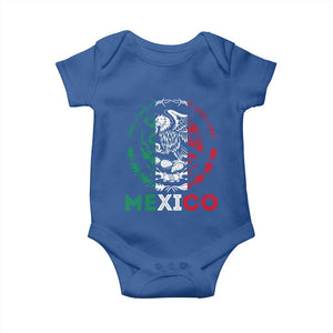 Mexico Coat of Arms Baby Onesie Eagle Mexican Flag Mexico Heritage Roots TS10 Royal Blue Print Your Wear