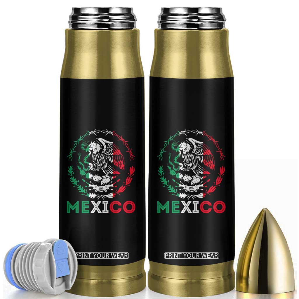Mexico Coat of Arms Bullet Tumbler Eagle Mexican Flag Mexico Heritage Roots TS10 Black Print Your Wear