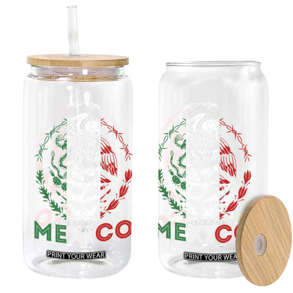 Mexico Coat of Arms Glass Can Eagle Mexican Flag Mexico Heritage Roots TS10 Print Your Wear