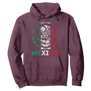 Mexico Coat of Arms Hoodie Eagle Mexican Flag Mexico Heritage Roots TS10 Maroon Print Your Wear