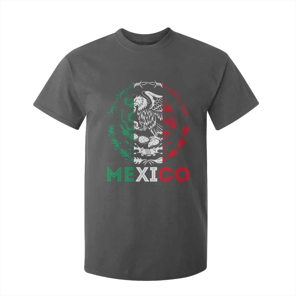Mexico Coat of Arms T Shirt For Kid Eagle Mexican Flag Mexico Heritage Roots TS10 Dark Heather Print Your Wear
