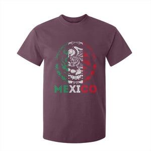 Mexico Coat of Arms T Shirt For Kid Eagle Mexican Flag Mexico Heritage Roots TS10 Maroon Print Your Wear