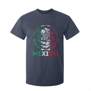 Mexico Coat of Arms T Shirt For Kid Eagle Mexican Flag Mexico Heritage Roots TS10 Navy Print Your Wear