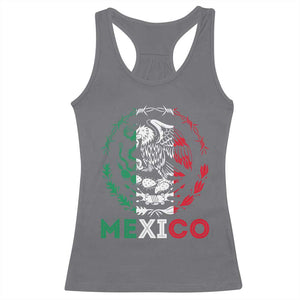Mexico Coat of Arms Racerback Tank Top Eagle Mexican Flag Mexico Heritage Roots TS10 Charcoal Print Your Wear