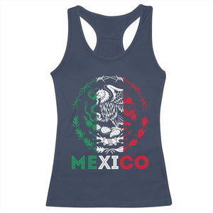 Mexico Coat of Arms Racerback Tank Top Eagle Mexican Flag Mexico Heritage Roots TS10 Navy Print Your Wear