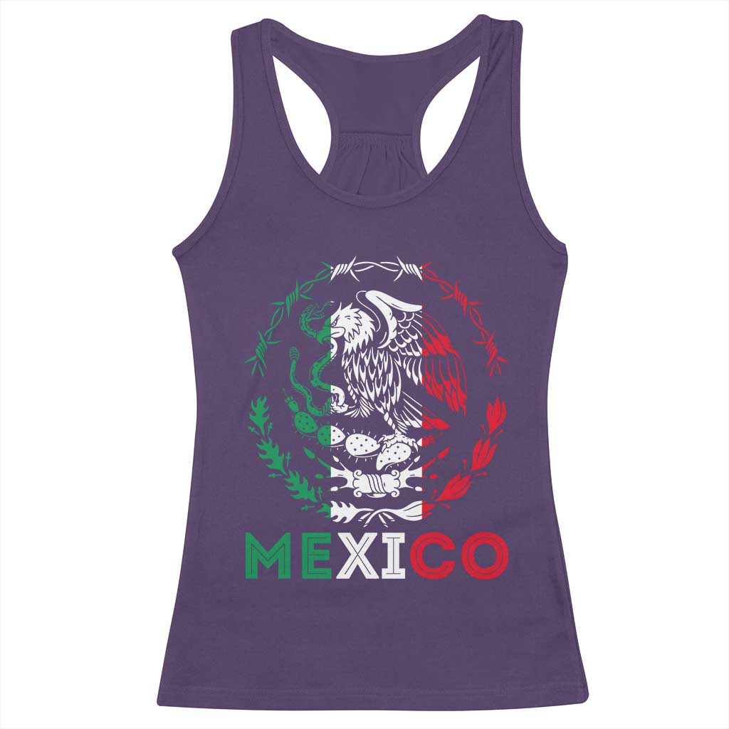 Mexico Coat of Arms Racerback Tank Top Eagle Mexican Flag Mexico Heritage Roots TS10 Purple Print Your Wear