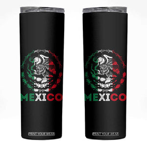 Mexico Coat of Arms Skinny Tumbler Eagle Mexican Flag Mexico Heritage Roots TS10 Black Print Your Wear