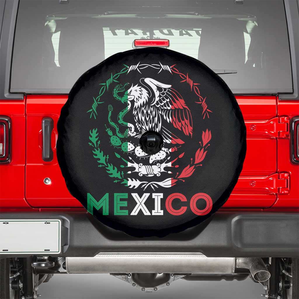 Mexico Coat of Arms Spare Tire Cover Eagle Mexican Flag Mexico Heritage Roots TS10 Black Print Your Wear