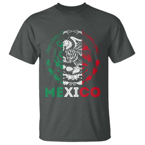 Mexico Coat of Arms T Shirt Eagle Mexican Flag Mexico Heritage Roots TS10 Dark Heather Print Your Wear