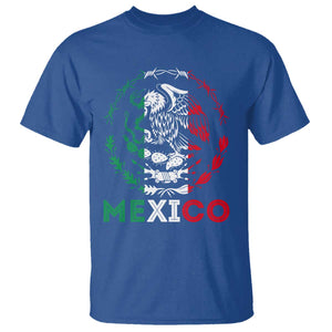 Mexico Coat of Arms T Shirt Eagle Mexican Flag Mexico Heritage Roots TS10 Royal Blue Print Your Wear