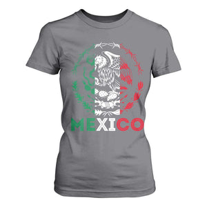 Mexico Coat of Arms T Shirt For Women Eagle Mexican Flag Mexico Heritage Roots TS10 Charcoal Print Your Wear